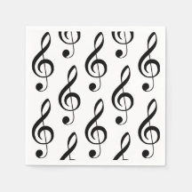 Papel Musical Típico Clef Napkin
