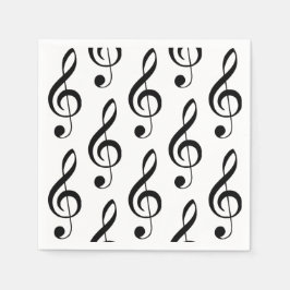 Guardanapo De Papel Papel Musical Típico Clef Napkin