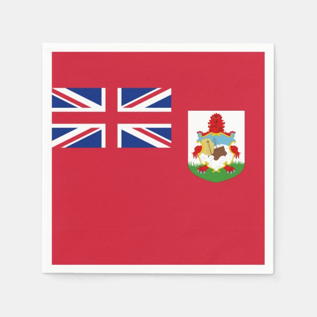 Guardanapo De Papel Papel Napkin - bandeira das Bermudas (Frente)