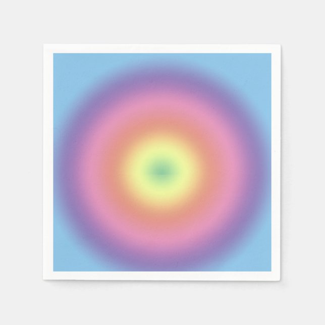 Guardanapo De Papel Papel Napkin - Círculo Arco-Íris (Frente)