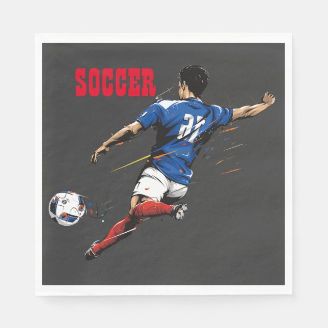 Guardanapo De Papel Papel Napkin do Jogador do Futebol (Frente)