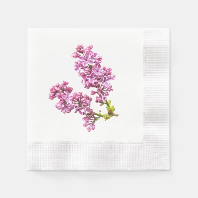 Guardanapo De Papel Papel Napkin - Flores lilás (Frente)