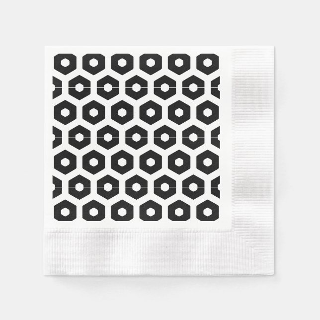 Guardanapo De Papel Papel Napkin - Hexágonos (Frente)