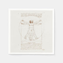 PAPEL NAPKIN : LEONARDO DA VINCI : VITRUANO