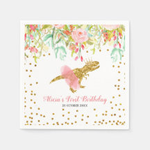 Papel Napkin para Dinossauros Rosa