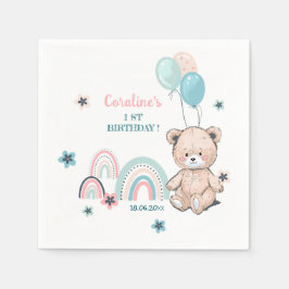 Guardanapo De Papel Papel Napkin para o primeiro aniversário.
