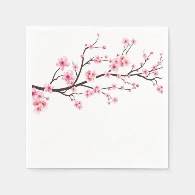 GUARDANAPO DE PAPEL PAPEL NAPKIN: SAKURA CHERRY BLOSSOMS (Frente)