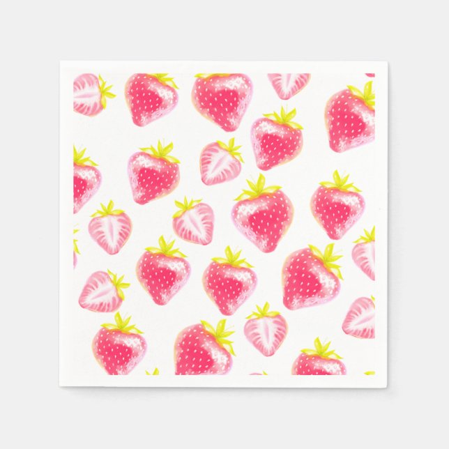 Guardanapo De Papel Papel Napkin Sweet Strawberry (Frente)