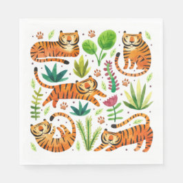 GUARDANAPO DE PAPEL PAPEL NAPKIN : TIGERS DE JOGO