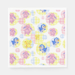 Guardanapo De Papel Papel Napkin Toy Animal Gingham