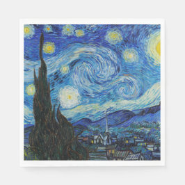 GUARDANAPO DE PAPEL PAPEL NAPKIN : VAN GOGH : STARRY NOITE