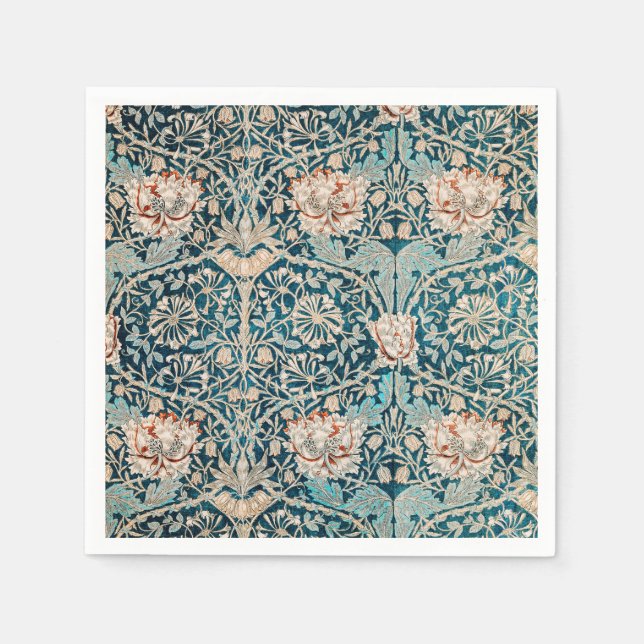 GUARDANAPO DE PAPEL PAPEL NAPKIN : WILLIAM MORRIS : HONEYSUCKLE (Frente)