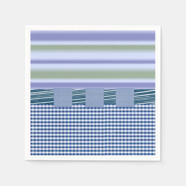 Guardanapo De Papel Papel Napkins Azul (Frente)
