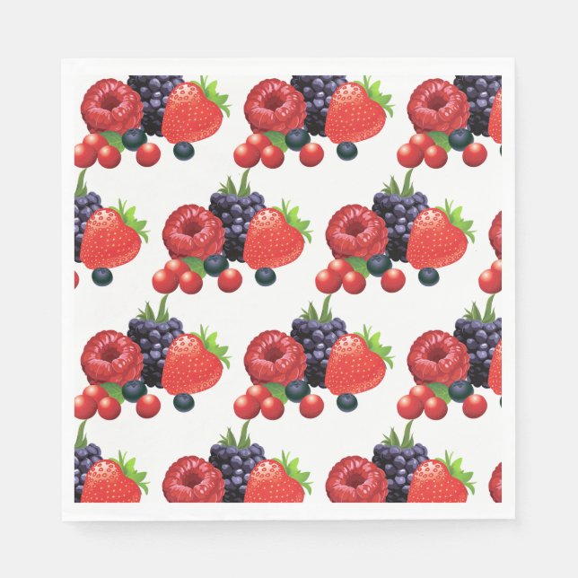 Guardanapo De Papel Papel Napkins-Berry Berry (Frente)