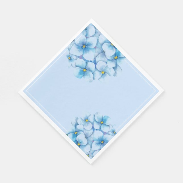Guardanapo De Papel Papel Napkins-Blue Hydrangeas (Quina)