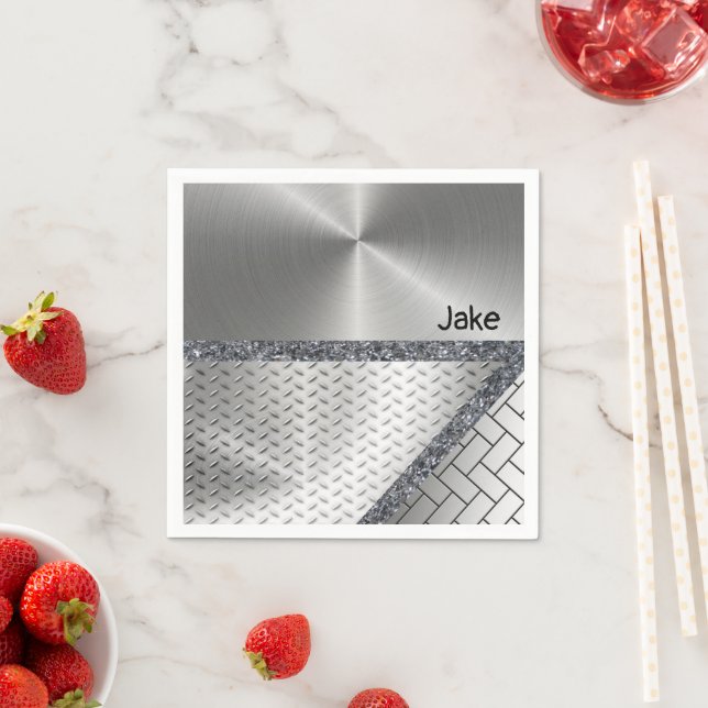 Guardanapo De Papel Papel Napkins, Cinza (Insitu)