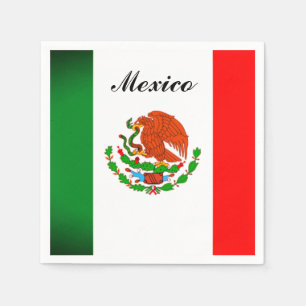 Guardanapo De Papel Papel Napkins com Imagem da Bandeira Mexicana