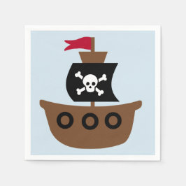 Guardanapo De Papel Papel Napkins com um Navio Pirata