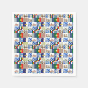 Guardanapo De Papel Papel Napkins da Bandeira de Portugal e dos Açores