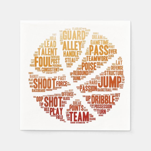 Guardanapo De Papel Papel Napkins de Basquete (Frente)