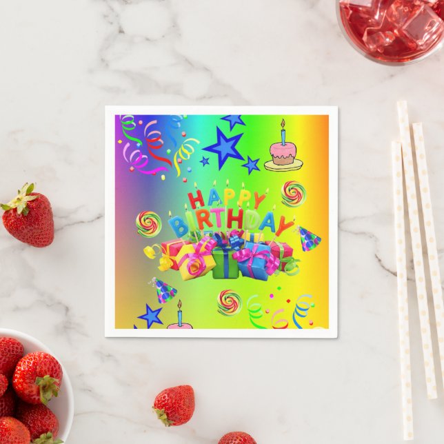 Guardanapo De Papel Papel Napkins, Feliz Aniversário (Insitu)