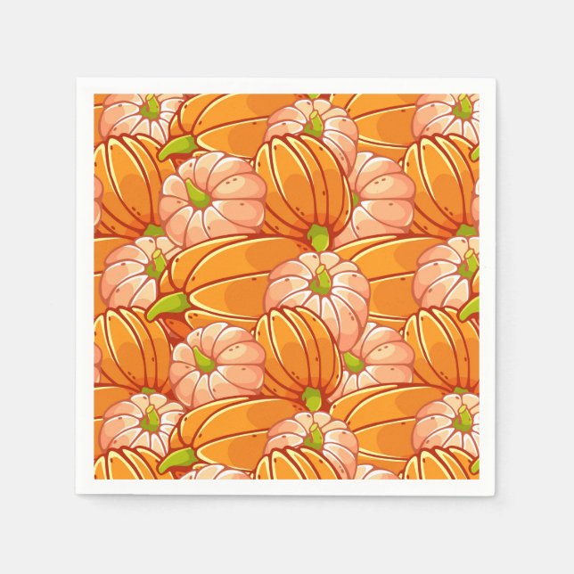 Guardanapo De Papel Papel Napkins Harvest Pumpkins (Frente)