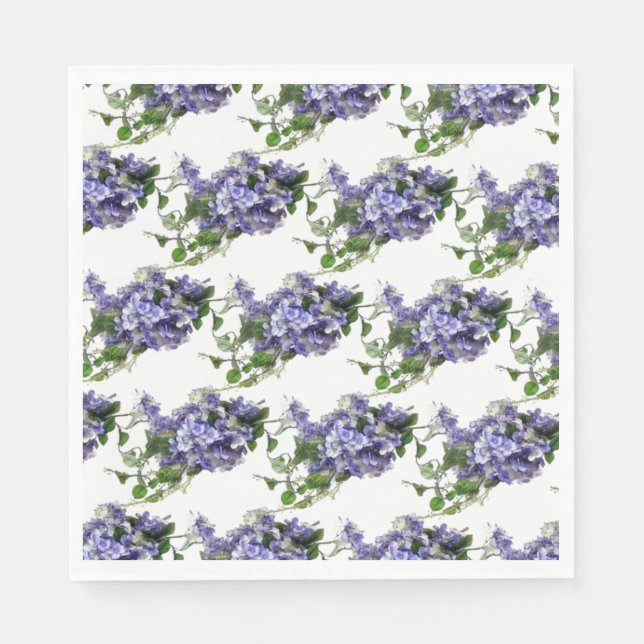 Guardanapo De Papel Papel Napkins- Hydrangeas Napkins (Frente)