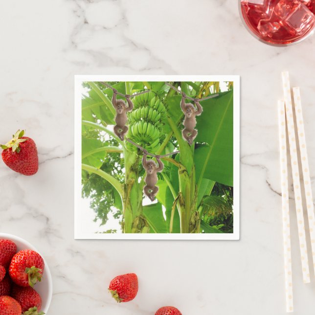 Guardanapo De Papel Papel Napkins, Macacos Banana Tree (Insitu)