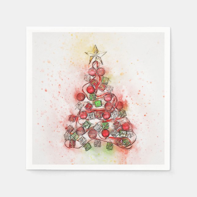 Guardanapo De Papel Papel Napkins. Natal. (Frente)