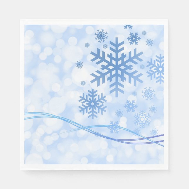 Guardanapo De Papel Papel Napkins para Flocos de Neve Feriados (Frente)