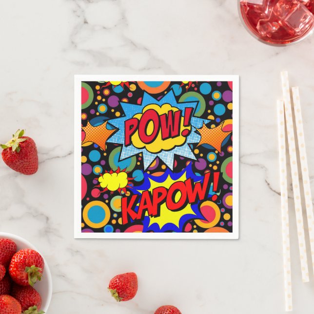 Guardanapo De Papel Papel Napkins, Pow Kapow (Insitu)