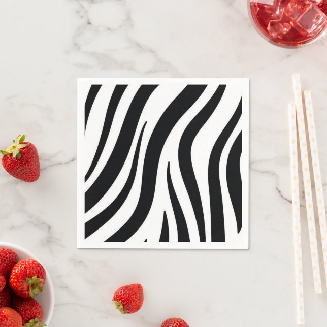 Guardanapo De Papel Papel Napkins, Preto Leopardo Napkins (Insitu)