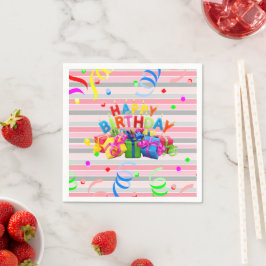 Guardanapo De Papel Papel Napkins, Strike Happy Birthday