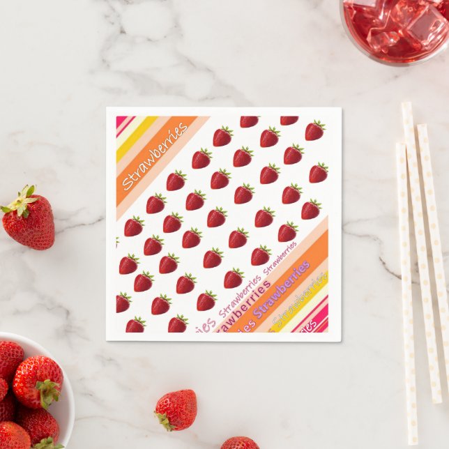 Guardanapo De Papel Papel Napkins, Strike Strawberry (Insitu)