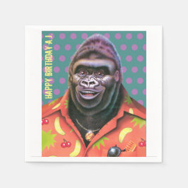 Guardanapo De Papel Papel Napkins vain gorilla design