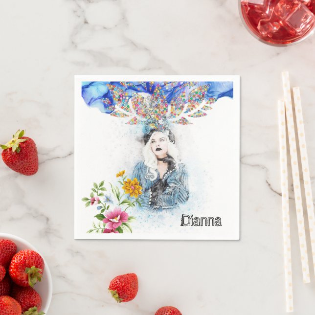 Guardanapo De Papel Papel Napkins, Vitoriano Floral (Insitu)