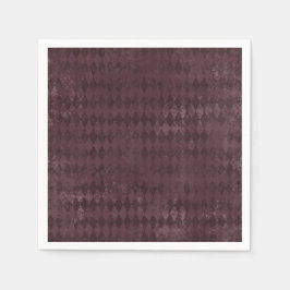 Guardanapo De Papel Papel-Padrão do Harlequin Roxo Vintage