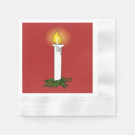 Guardanapo De Papel Papel-Padrão Revestido Vermelho com Velas Avançada