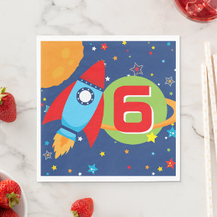 Guardanapo De Papel Papel para a Idade de Aniversário do Navio Espacia