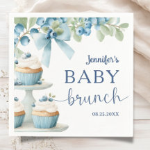 Papel para Chá de Bebê Menino Blueberry Baby Brunc