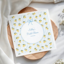 Guardanapo De Papel Papel para Chá de Noiva Arco Azul Limão Italiano