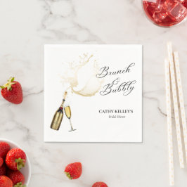Guardanapo De Papel Papel para Chá de Noiva Brunch e Champanhe Bubbly