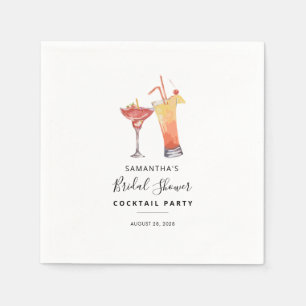 Guardanapo De Papel Papel para Chá de Noiva de Cocktail Moderno