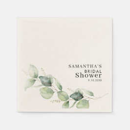 Guardanapo De Papel Papel para Chuveiro de Noiva com Eucalipto Verde