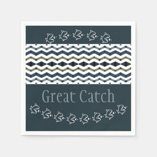 Guardanapo De Papel Papel para Designer de Peixes Quiridos (Frente)