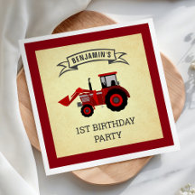 Papel para Festa de Aniversário Infantil Trator Ve