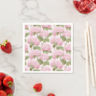 Guardanapo De Papel Papel para Festa de Jardim com Hortênsia Rosa e Fo