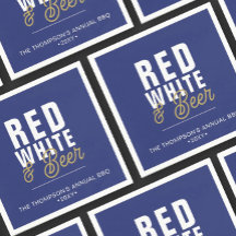 Papel para Festa do 4 de Julho Red White & Beer