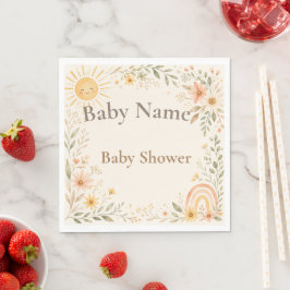 Guardanapo De Papel Papel para lanche de Chuvinha de Sol Baby Shower