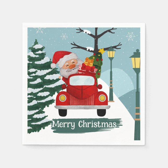 Guardanapo De Papel Papel para Papais noeis de Natal (Frente)